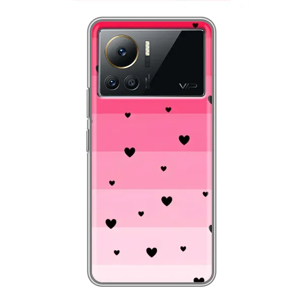 Чехол с рисунком «Чорные сердечки» для Infinix Note 12 2023 Чехол с рисунком «Чорные сердечки» для Infinix Note 12 2023