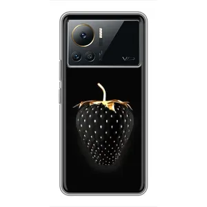 Чехол с изображением вкусной еды для Infinix Note 12 2023 (Чёрная клубника)