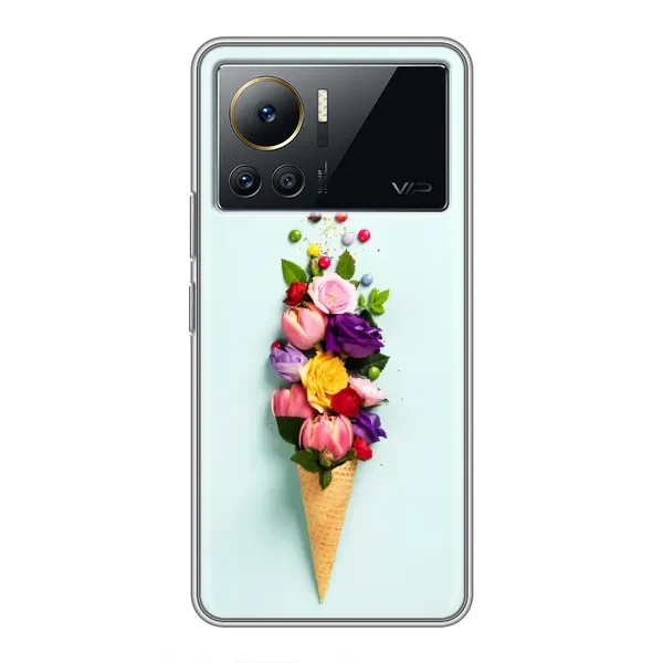 Чехол с рисунком «Цветок-мороженное» для Infinix Note 12 2023 Чехол с рисунком «Цветок-мороженное» для Infinix Note 12 2023