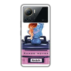 Силіконовый Чохол на Infinix Note 12 2023 з картинкой Модных девушек (Дівчина на машині)