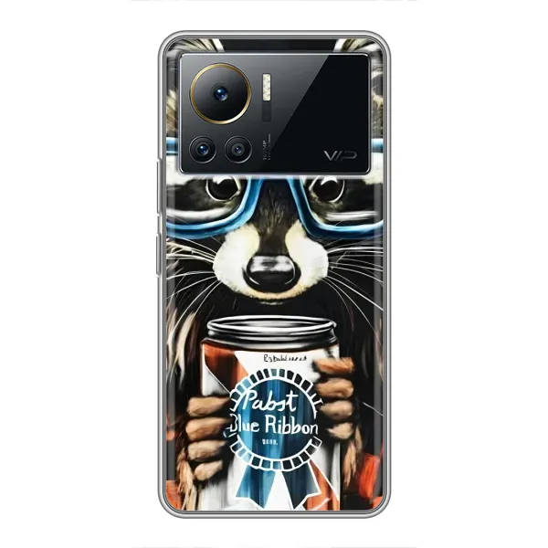 Чехол с рисунком «Енот в очках» для Infinix Note 12 2023 Чехол с рисунком «Енот в очках» для Infinix Note 12 2023