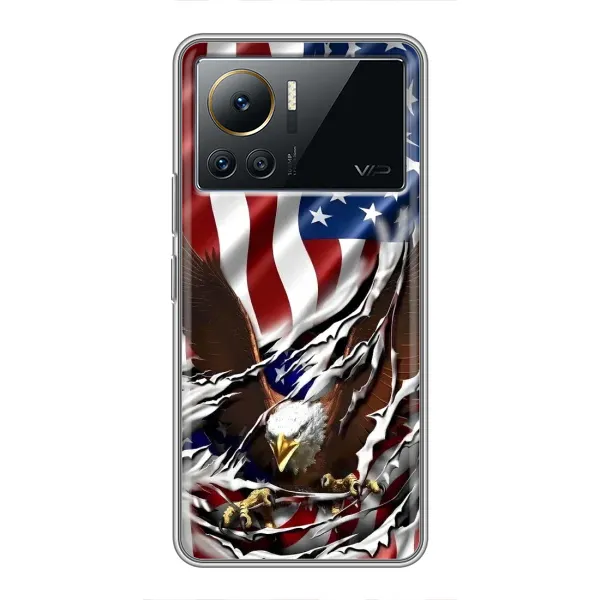 Чехол с рисунком «Флаг USA» для Infinix Note 12 2023 Чехол с рисунком «Флаг USA» для Infinix Note 12 2023