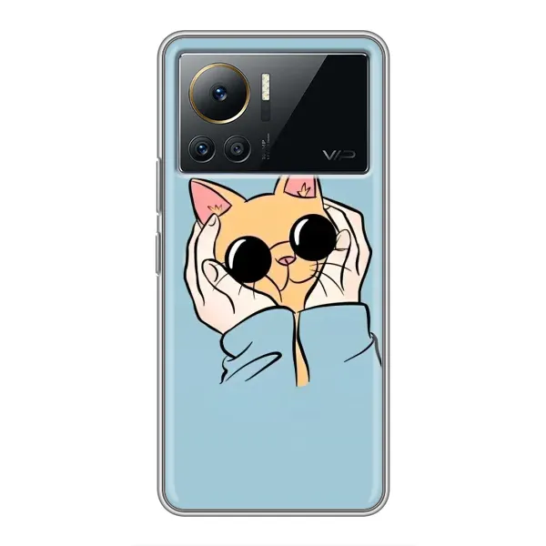 Чехол с рисунком «КОТИК в очках» для Infinix Note 12 2023 Чехол с рисунком «КОТИК в очках» для Infinix Note 12 2023