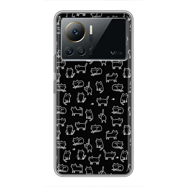 Чехол с рисунком «Котики на черном» для Infinix Note 12 2023 Чехол с рисунком «Котики на черном» для Infinix Note 12 2023