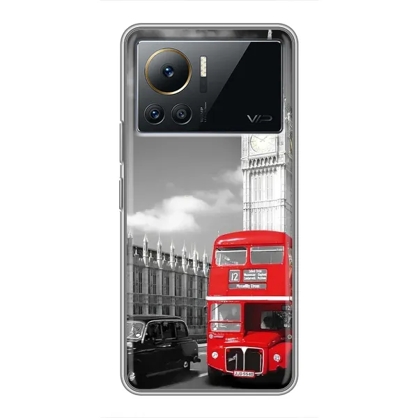 Чехол с рисунком «Красный автобус» для Infinix Note 12 2023 Чехол с рисунком «Красный автобус» для Infinix Note 12 2023