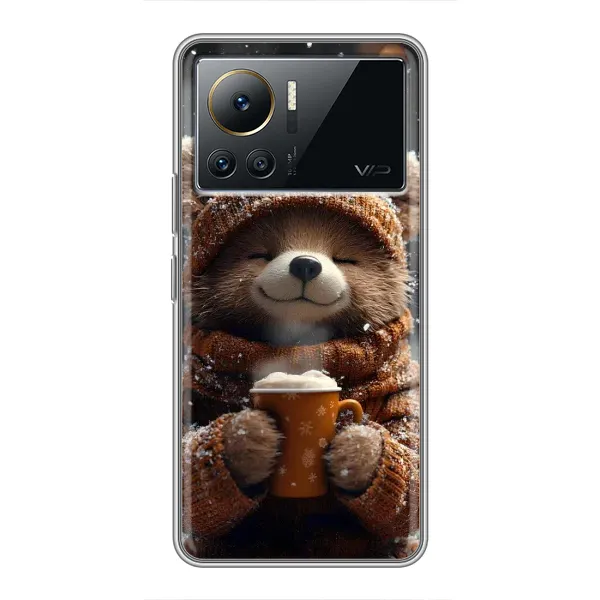 Чехол с рисунком «Медвежонок с кофе» для Infinix Note 12 2023 Чехол с рисунком «Медвежонок с кофе» для Infinix Note 12 2023