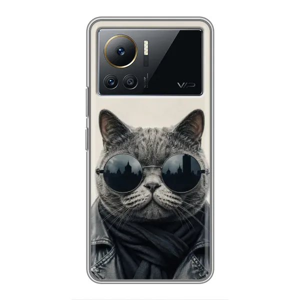 Чехол с рисунком «Модный кот» для Infinix Note 12 2023 Чехол с рисунком «Модный кот» для Infinix Note 12 2023