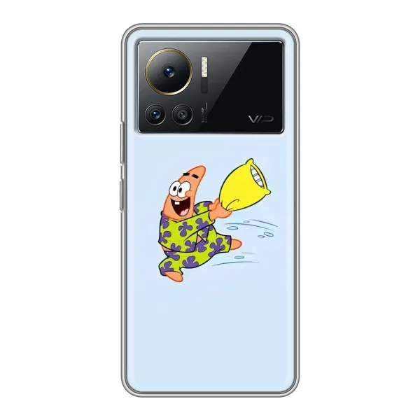 Чехол с рисунком «Патрик с подушкой» для Infinix Note 12 2023 Чехол с рисунком «Патрик с подушкой» для Infinix Note 12 2023