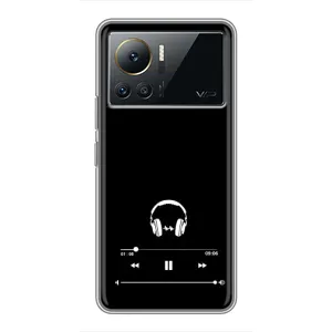 Чехол с картинками на черном фоне для Infinix Note 12 2023 (Плеер)
