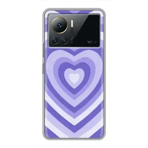 Чехлы с тематикой "Маленькие Сердечки" на Infinix Note 12 2023 (Сердце фиолет)