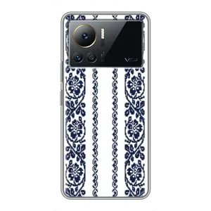 Силиконовый Чехол на Infinix Note 12 2023 с картинкой Вышиванки (Синяя вышиванка)