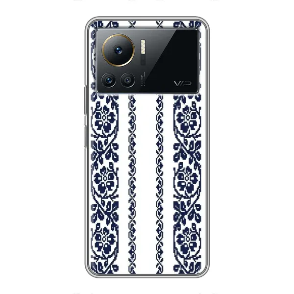 Чехол с рисунком «Синяя вышиванка» для Infinix Note 12 2023 Чехол с рисунком «Синяя вышиванка» для Infinix Note 12 2023