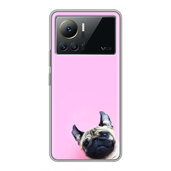 Чехол с рисунком «Собака на розовом» для Infinix Note 12 2023 Чехол с рисунком «Собака на розовом» для Infinix Note 12 2023