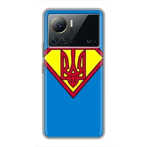 Чохол з картинкою (Патріотичний ГЕРБ) на Infinix Note 12 2023 (Герб - супер герой)
