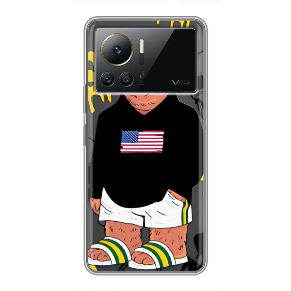 Чехол с рисунком «Teddy USA» для Infinix Note 12 2023 Чехол с рисунком «Teddy USA» для Infinix Note 12 2023