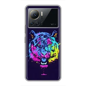 Силіконовий бампер з картинкою звірів для Infinix Note 12 2023 (Тигр-Арт)