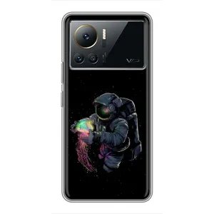 Силиконовый Чехол с принтом "Космонавты" на Infinix Note 12 2023 (В руках земля)