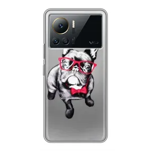 Чехол (ТПУ) Милые собачки для Infinix Note 12 Pro (4G) (Бульдог в очках)