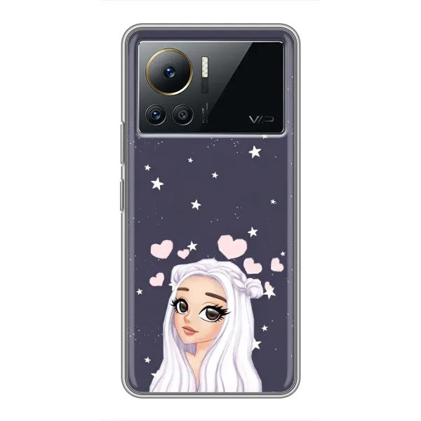 Чехол с рисунком «Девушка и сердечки» для Infinix Note 12 Pro (4G) Чехол с рисунком «Девушка и сердечки» для Infinix Note 12 Pro (4G)