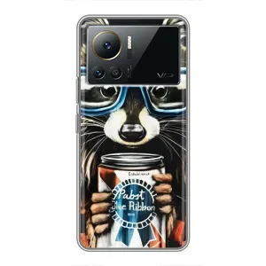 Силиконовый Чехол с Енотами на Infinix Note 12 Pro (4G) (Енот в очках)