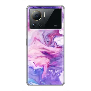 Чехлы с тематикой "Мрамор" на Инфиникс Ноут 12 Pro (4G) (Фиолетовый мрамор)