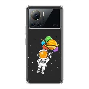 Силіконовый Чохол з принтом "Космонавти" на Infinix Note 12 Pro (4G) (Космонавт з кульками)