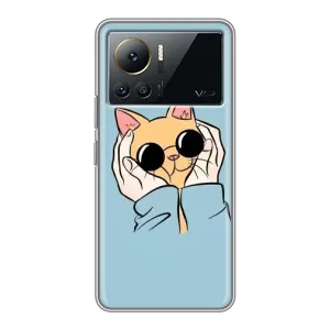 Бампер с изображением Котиков для Инфиникс Ноут 12 Pro (4G) (КОТИК в очках)