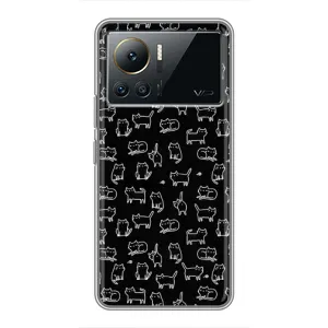 Чехол на тематику: Коты для Infinix Note 12 Pro (4G) (Котики на черном)