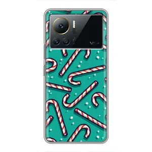 Силиконовый бампер на рождество для Infinix Note 12 Pro (4G) (Леденцы)