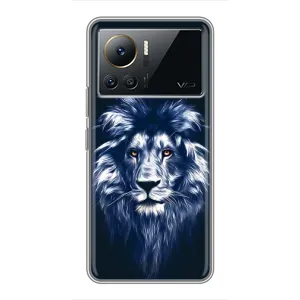 Чехол с картинкой на Infinix Note 12 Pro (4G) (Лев - синий)