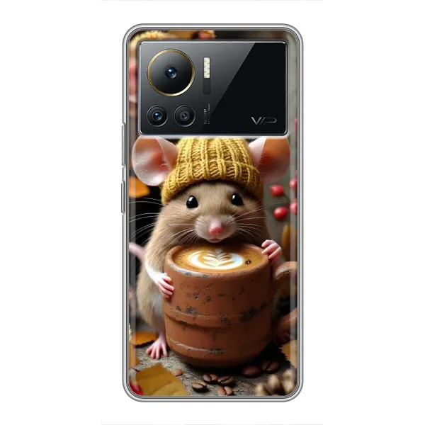 Чехол с рисунком «Мышка с кофе» для Infinix Note 12 Pro (4G) Чехол с рисунком «Мышка с кофе» для Infinix Note 12 Pro (4G)
