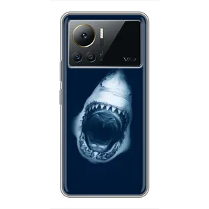 Силиконовый бампер с картинкой животных для Infinix Note 12 Pro (4G) (Пасть Акулы)