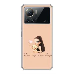 Силіконовый Чохол на Infinix Note 12 Pro (4G) з картинкой Модных девушек (З собакою)