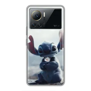 Чехол с рисунком Стич для Infinix Note 12 Pro (4G) (Стич с цветочком)