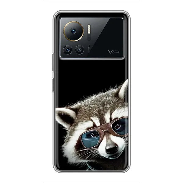 Чехол с рисунком «Стильный Енот» для Infinix Note 12 Pro (4G) Чехол с рисунком «Стильный Енот» для Infinix Note 12 Pro (4G)