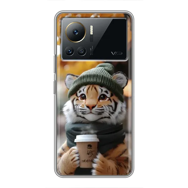 Чехол с рисунком «Тигр с кофе» для Infinix Note 12 Pro (4G) Чехол с рисунком «Тигр с кофе» для Infinix Note 12 Pro (4G)
