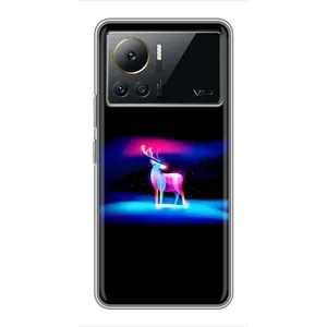 Силиконовый бампер с картинкой животных для Infinix Note 12 Pro (4G) (Яркий олень)
