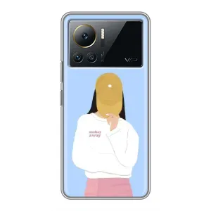 Силіконовый Чохол на Infinix Note 12 Pro (4G) з картинкой Модных девушек (Жовта кепка)