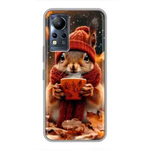 Друкований чохол 'Звірята з кавою' для Infinix Note 12 (Білка з кавою)