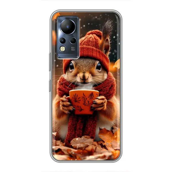 Чехол с рисунком «Белка с кофе» для Infinix Note 12 Чехол с рисунком «Белка с кофе» для Infinix Note 12