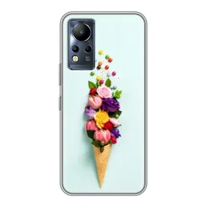 Чехлы с тематикой "ЦВЕТЫ" на Infinix Note 12 (Цветок-мороженное)