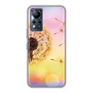 Силиконовый Чехол с одуванчиками на Infinix Note 12 (Цветок-одуванчик)
