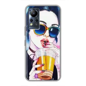 Чохол з картинкою Модні Дівчата Infinix Note 12 (Дівчина з коктейлем)