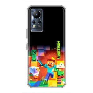 Чехлы для Infinix Note 12 (Персонажи Майн Крафт) (Герой Майнкрафт)