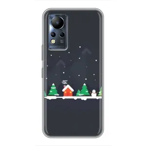 Силиконовый бампер на рождество для Infinix Note 12 (Город зимний)