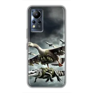 Чехол с мемами тралалело тралала для Infinix Note 12 (Гусини и крокодило)