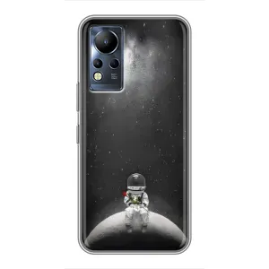 Силіконовый Чохол з принтом "Космонавти" на Infinix Note 12 (Космонавт романтик)