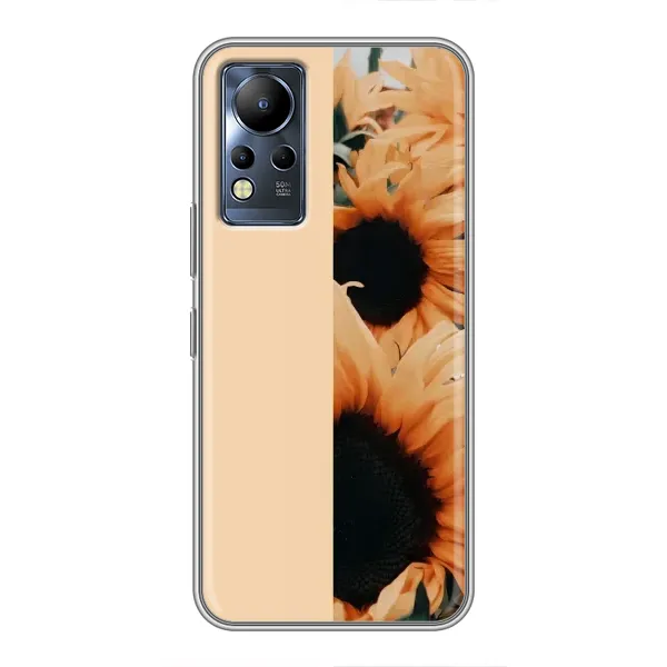 Чехол с рисунком «Красивые подсолнухи» для Infinix Note 12