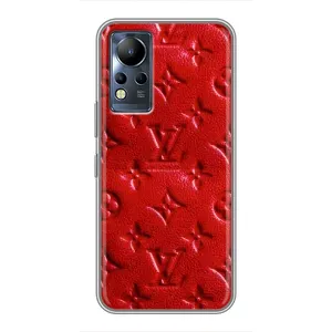 Текстурный Чехол Louis Vuitton для Инфиникс Нот 12 (Красный ЛВ)