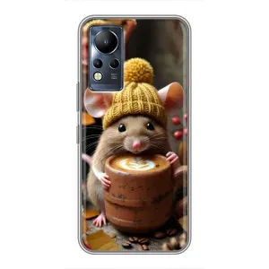 Друкований чохол 'Звірята з кавою' для Infinix Note 12 (Мишка з кавою)